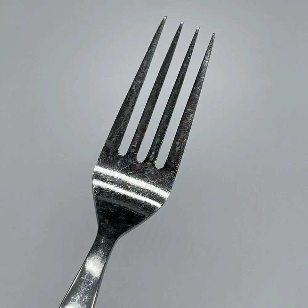 (1) Vintage Epic Forged Stainless Steel‎ Japan Flatware LONG FORK Canoe